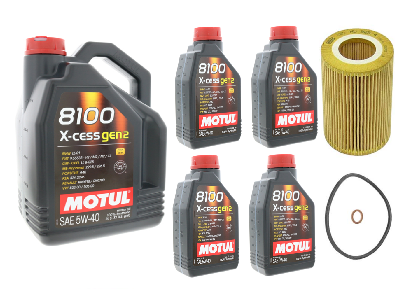 BMW F10 M5 Engine Oil Filter Service Kit By Motul 11427848321 (2013-2016) 5W40