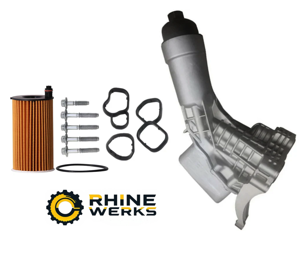 BMW G01 X3 & X4 Oil Filter Housing Assembly By RhineWerks W/OEM Filter 11428580414 (Aluminum Upgrade)