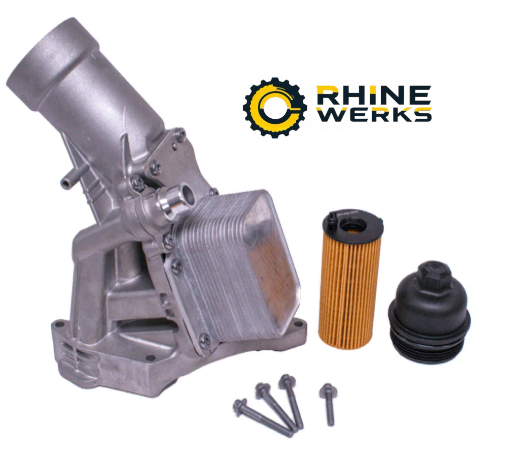 BMW G11/G12 740e xDrive Oil Filter Housing Assembly By RhineWerks W/OEM Filter 11428596283 (Aluminum Upgrade)