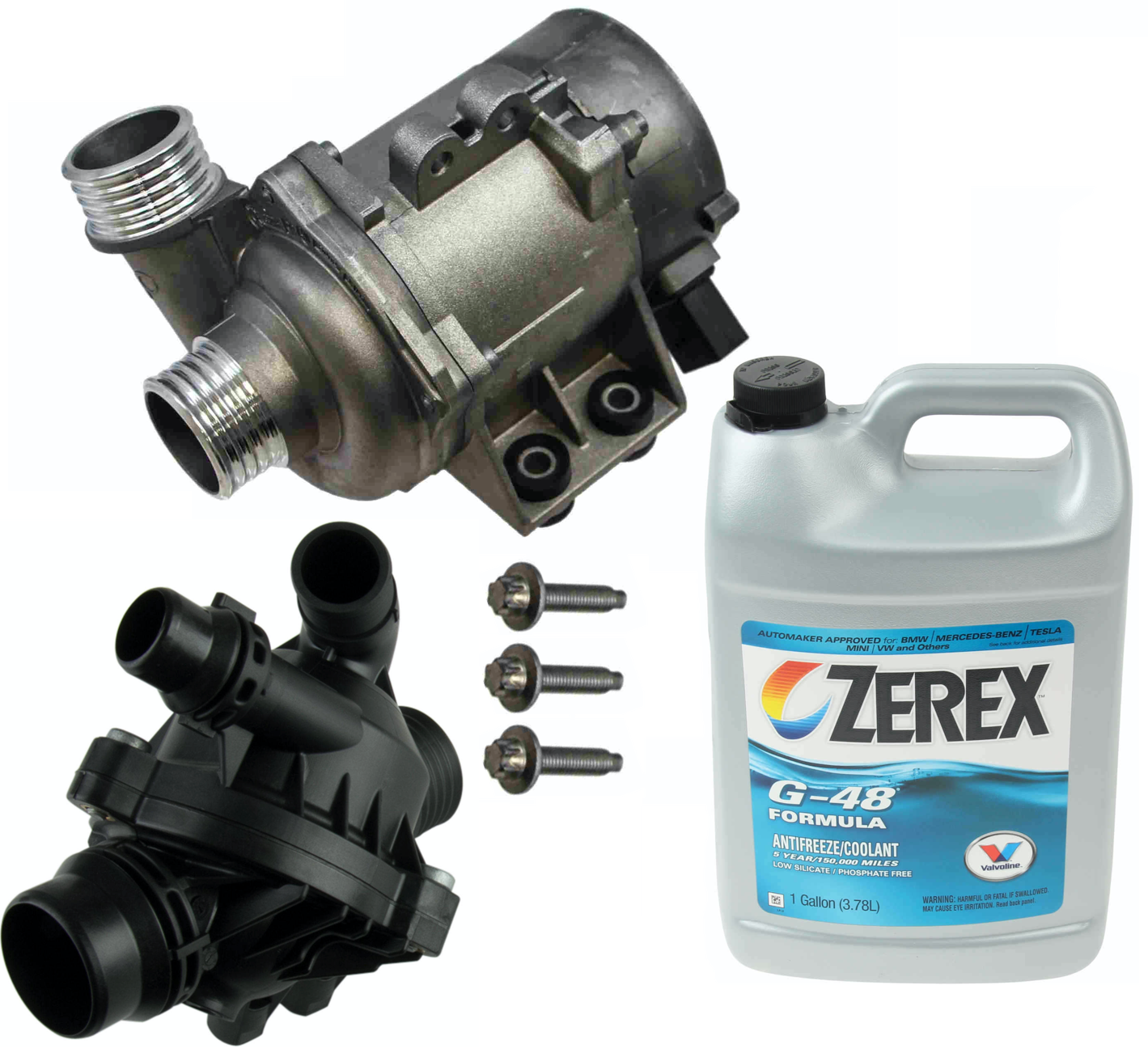 BMW E70 X5 3.0si & xDrive30i New Electric Water Pump Kit OEM 11517586925
