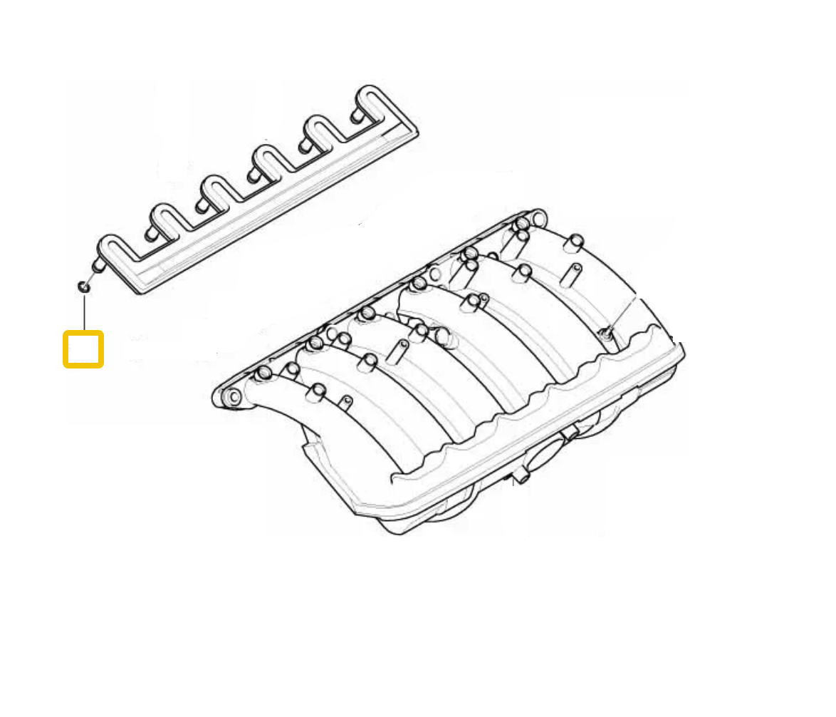 BMW E46 3-Series Air Equalizer for Intake Manifold O-Ring OEM 11617502761 – image 2