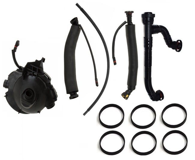 BMW E9X 3-Series Engine Crankcase Oil Separator Kit With Hoses (CCV)
