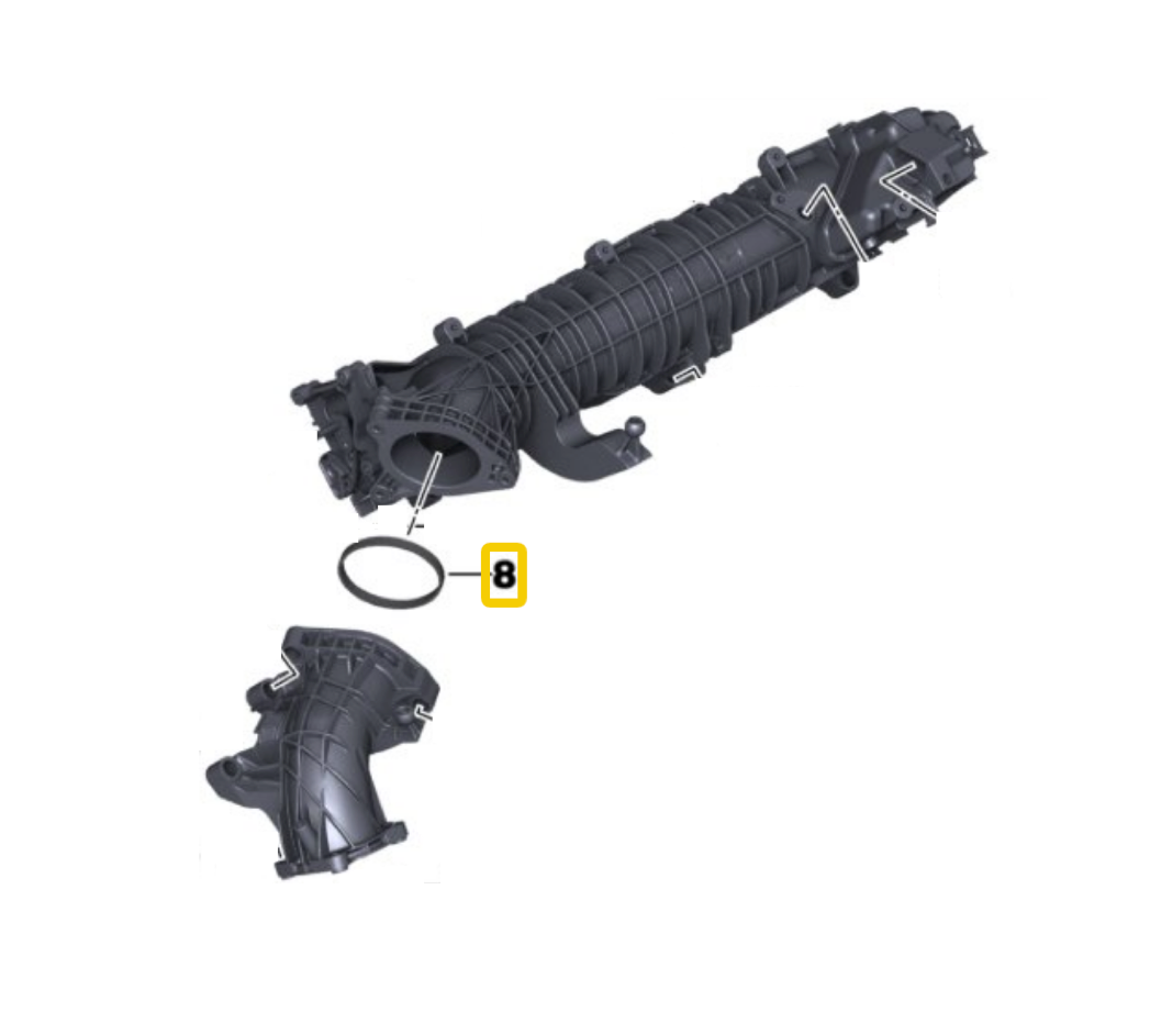 BMW F15 X5 xDrive35d Intake Gasket - Intake Manifold to Venturi 11618513295 – image 2