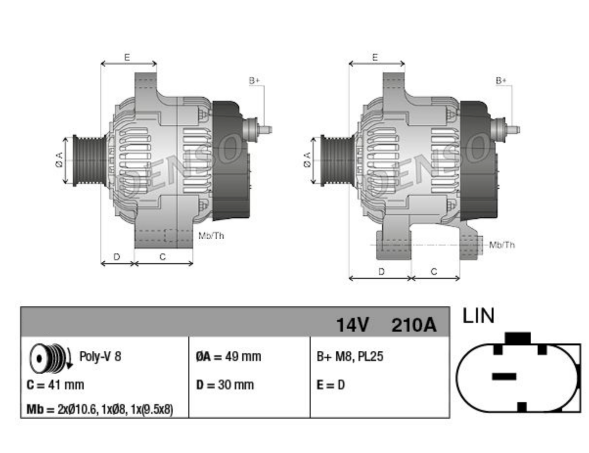 BMW F25 X3/X4 xDrive35i New Engine Alternator OEM 12317616119 – image 3