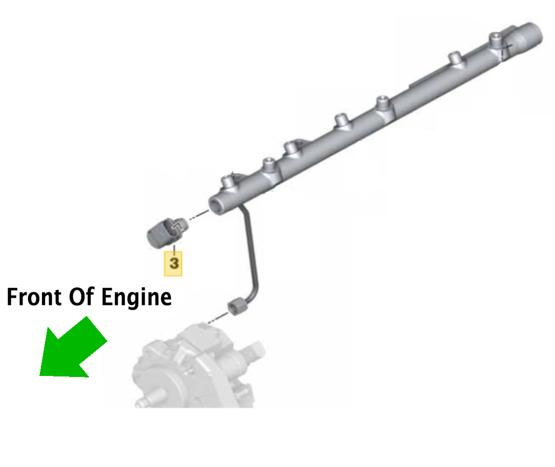 BMW E70 X5 35d Fuel Pressure Sensor OEM 13537787167 – image 2