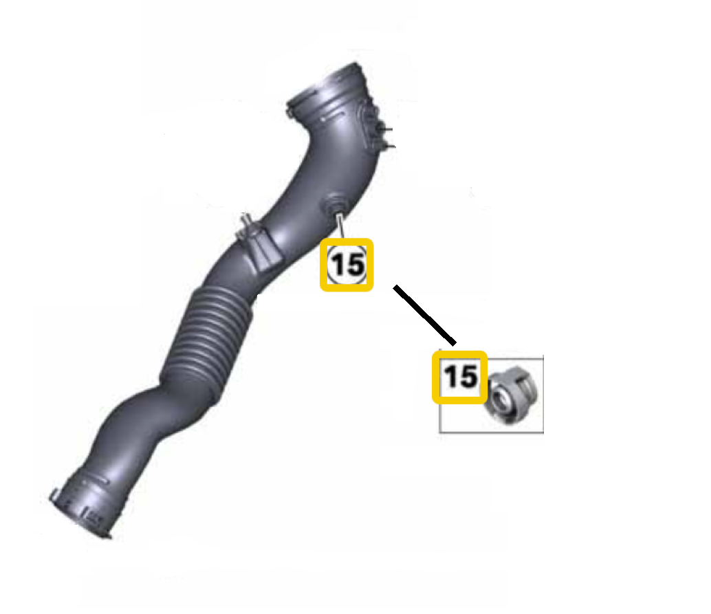BMW F30 335i Intake Boot Hose Locking Plug OEM 13907515387 – image 3