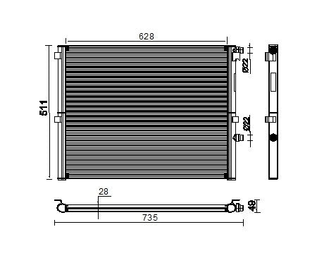 BMW G30 5-Series 530i & 540i Intercooler Cooling Radiator OEM 17118484638 – image 4