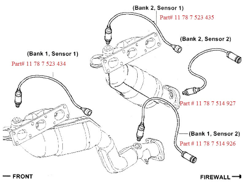BMW E83 X3 Oxygen Sensor Pre Cat OEM 11787523434 or 11787523435 (2004-2006) – image 7