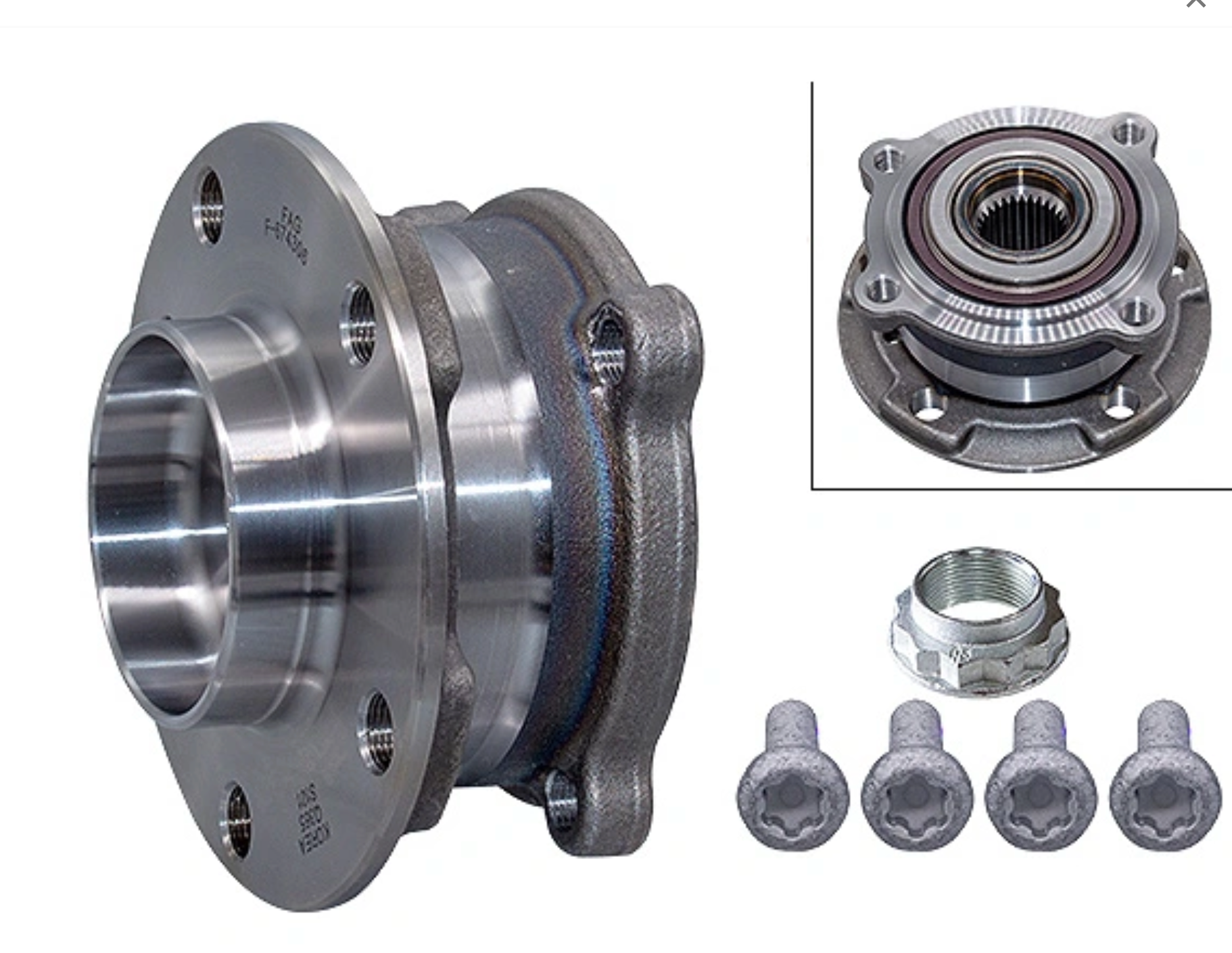 BMW E70 X5 Front Wheel Bearing Assembly W/ Bolts OEM 31226882263 – image 2