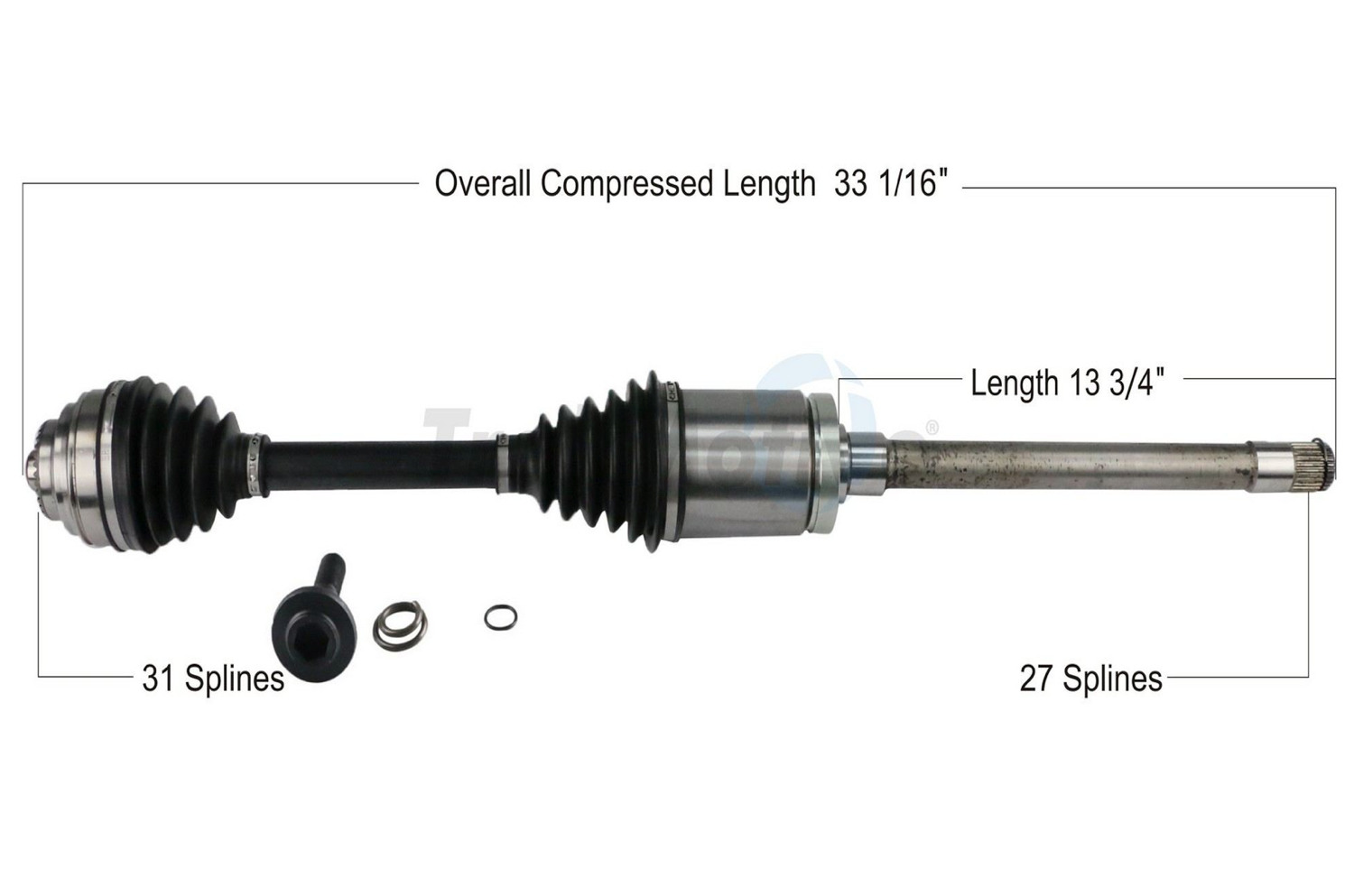 BMW F30 3-Series xDrive Front Passenger Side Axle Assembly By Surtrak 31607597694 – image 2
