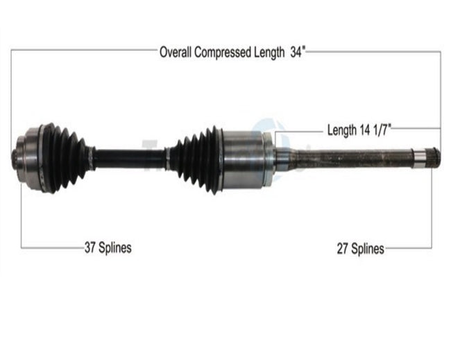 BMW F10 5-Series Front Passenger Side Axle By Surtrak 31607618680 – image 2