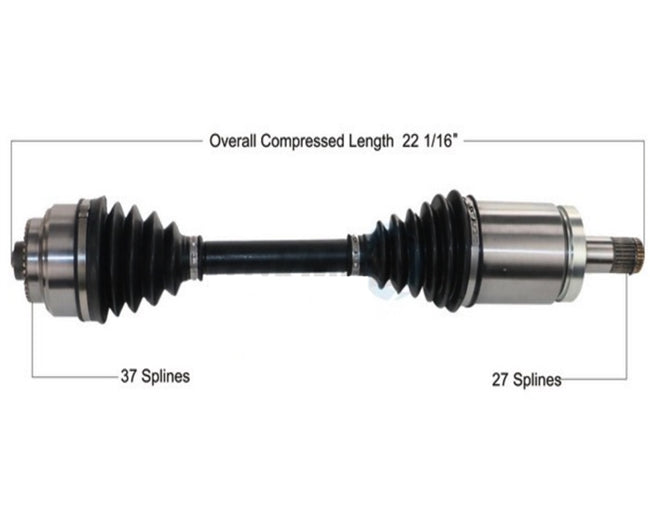 BMW F10 5-Series Front Driver Side Axle By Surtrak 31607618681 – image 2