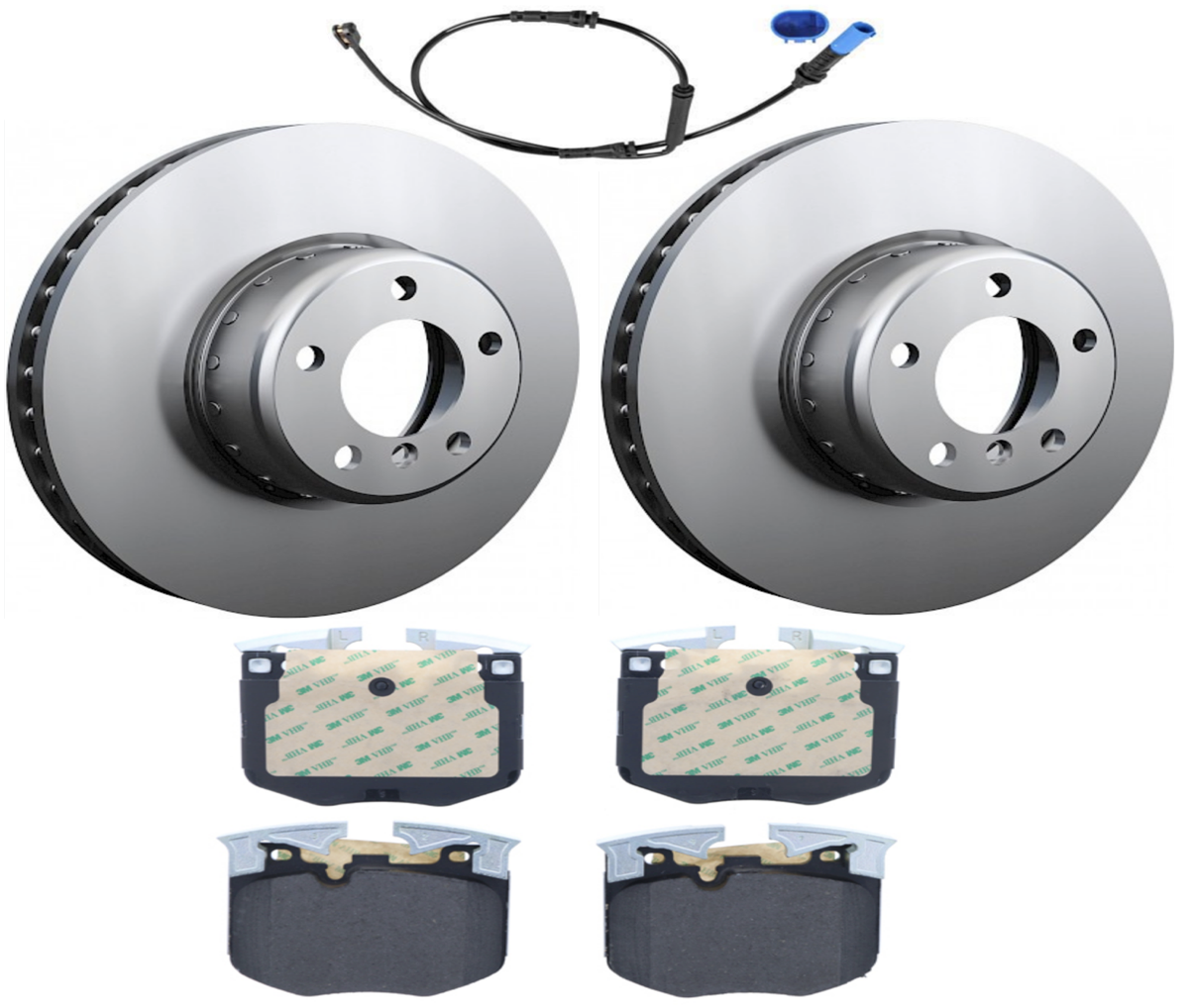 BMW G20 M340i Front Brake Kit W/ Ceramic Pads & Sensor By Zimmermann 34116860911 & 34116860912