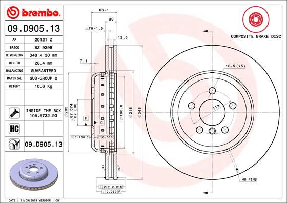 BMW G30 5-Series Front Brake Rotor OEM 34118854273 – image 5