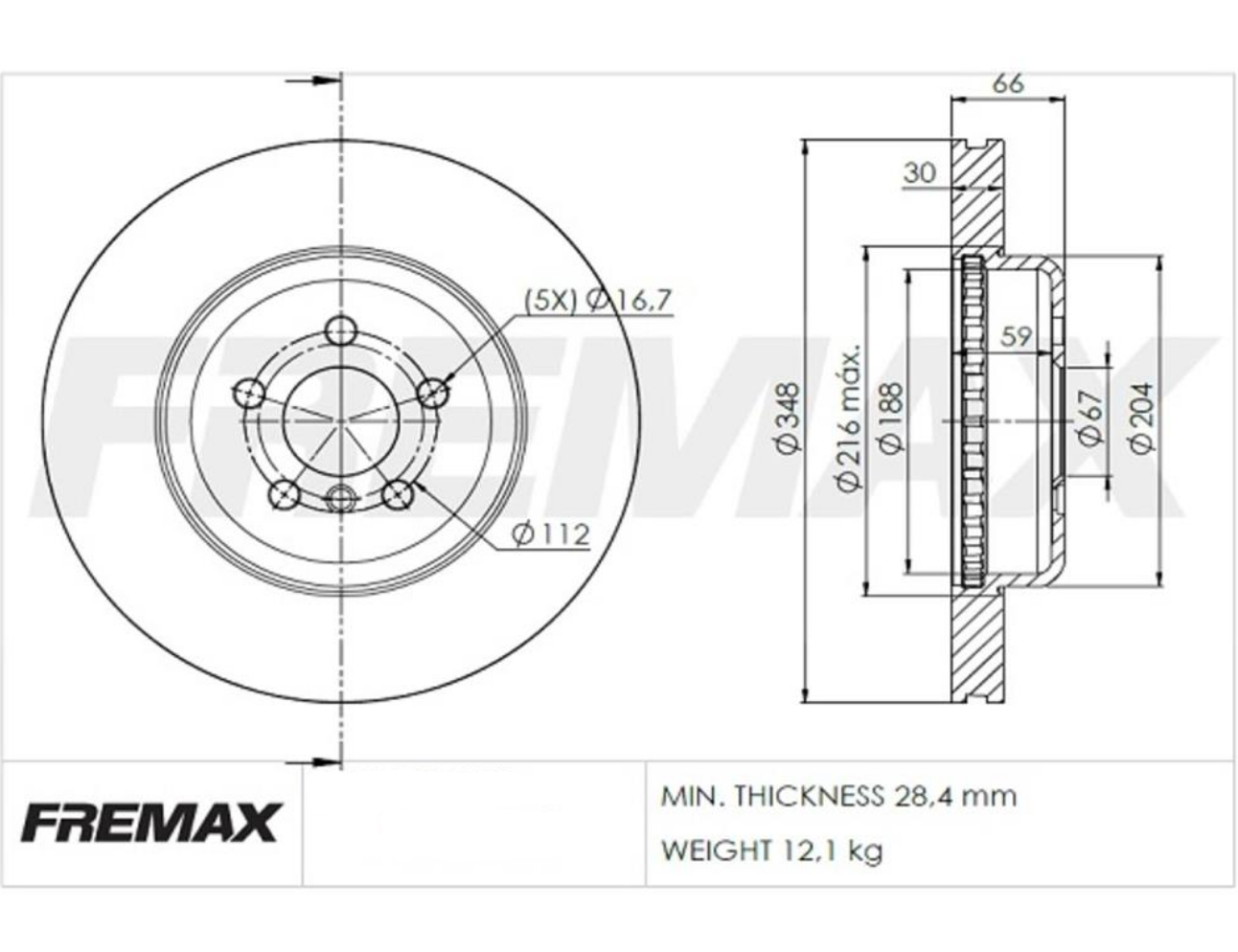 BMW G30 5-Series Front Brake Rotor By Fremax 34118854273 – image 3