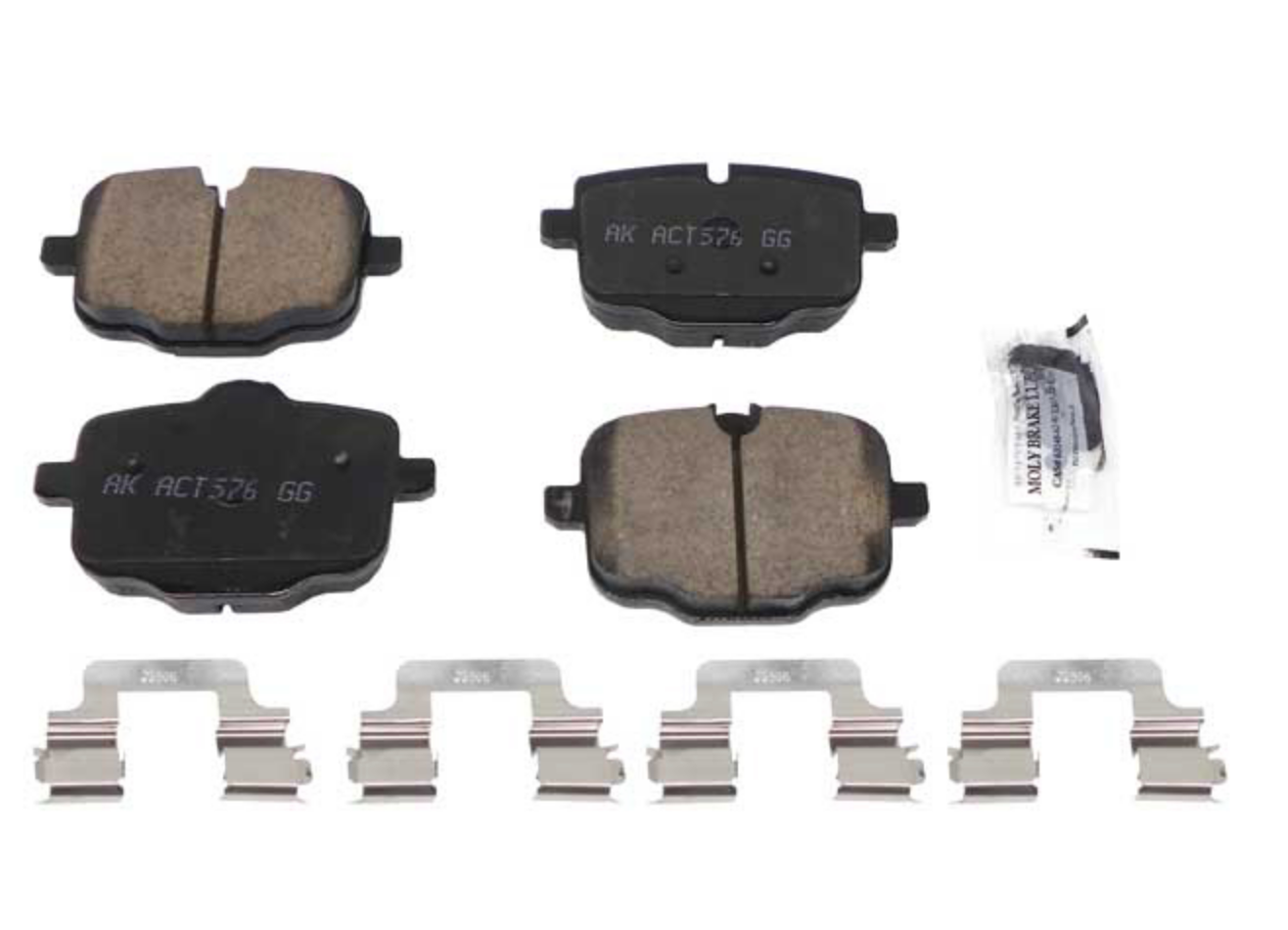 BMW F10 550i,550 xDrive Rear Ceramic Brake Pad Set By Akebono 34218847061 – image 2