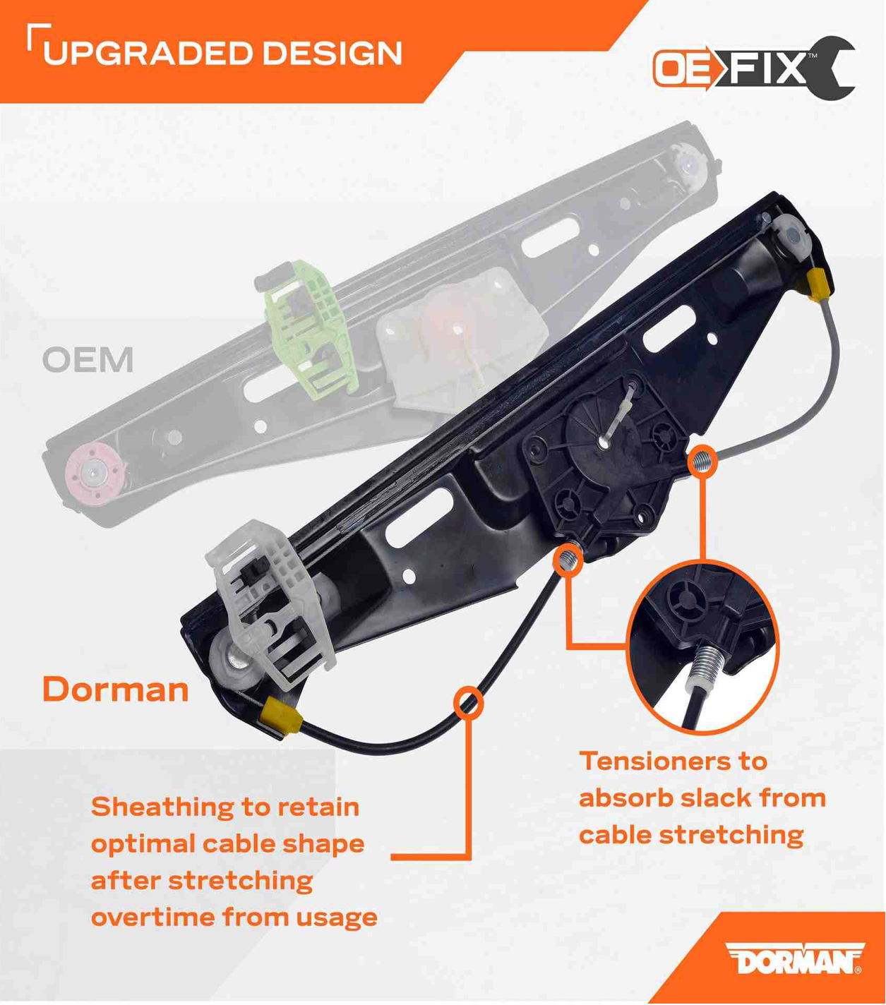 BMW E84 X1 Rear Window Regulator By Dorman 51352990387 or 51352990388 – image 2