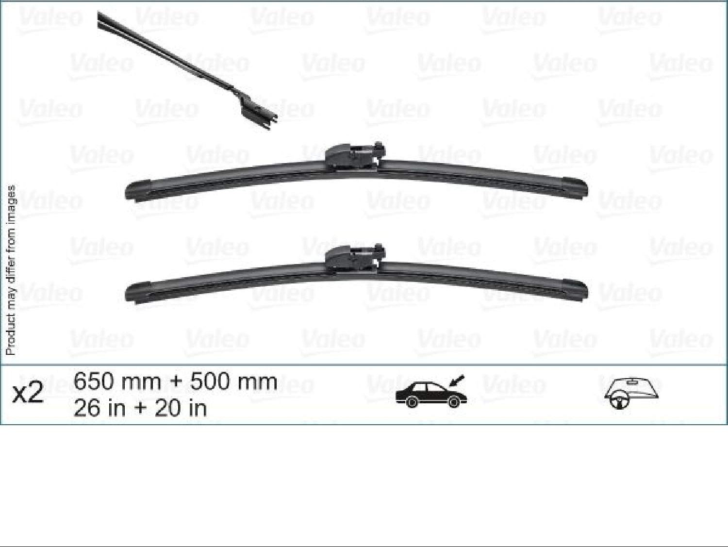 BMW G01 X3 & X4 Windshield Wiper Blade Set By Valeo 61617469820 – image 3