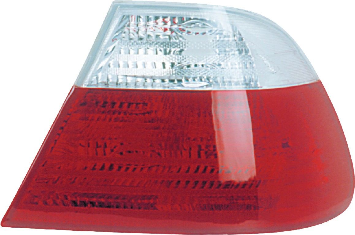 BMW E46 3-Series Tail Light W/ White Turn Signal Fender Mounted By Eagle 63218383825 or 63218383826