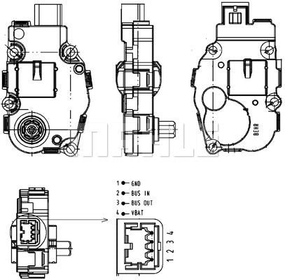 BMW F10 5-Series AC Actuator Motor for Air Temperature Mixing Flaps OEM 64119319037 – image 4