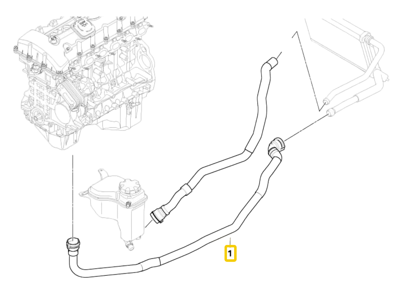 BMW E9X 335i Heater Hose Engine Inlet To Core OEM 64216983858 – image 3