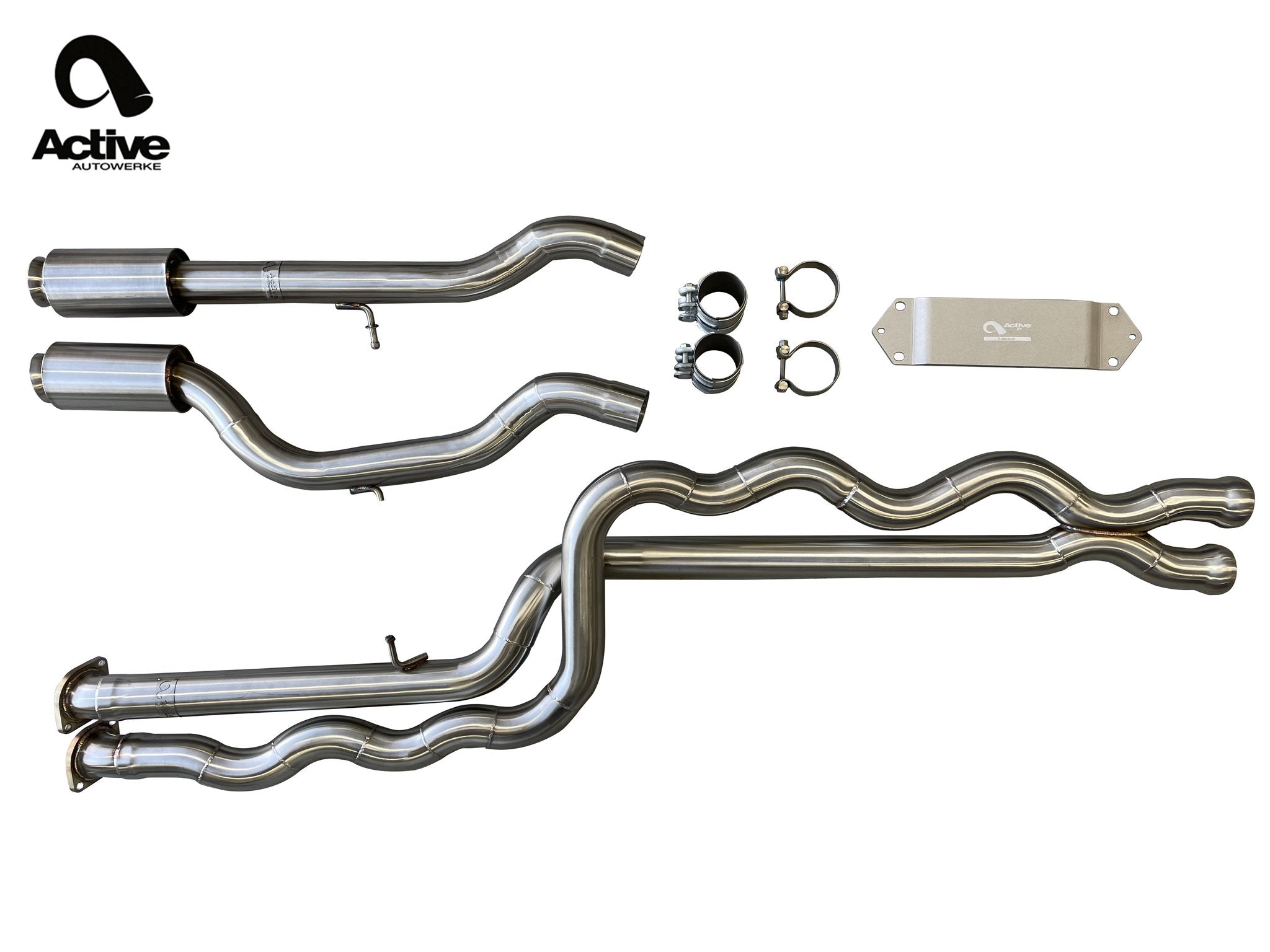 Active Autowerke F8X BMW M3 & M4 EQUAL LENGTH MID PIPE (PATENT PENDING IN US, UK AND EU) INCLUDES ACTIVE F-BRACE – image 3
