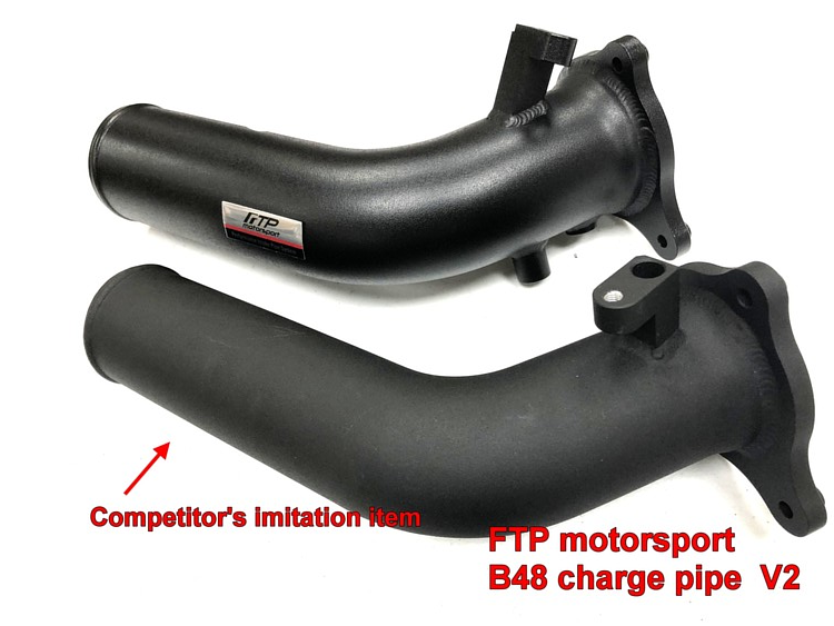 FTP BMW B48 B46 2.0T charge pipe V2 Red Style – image 10