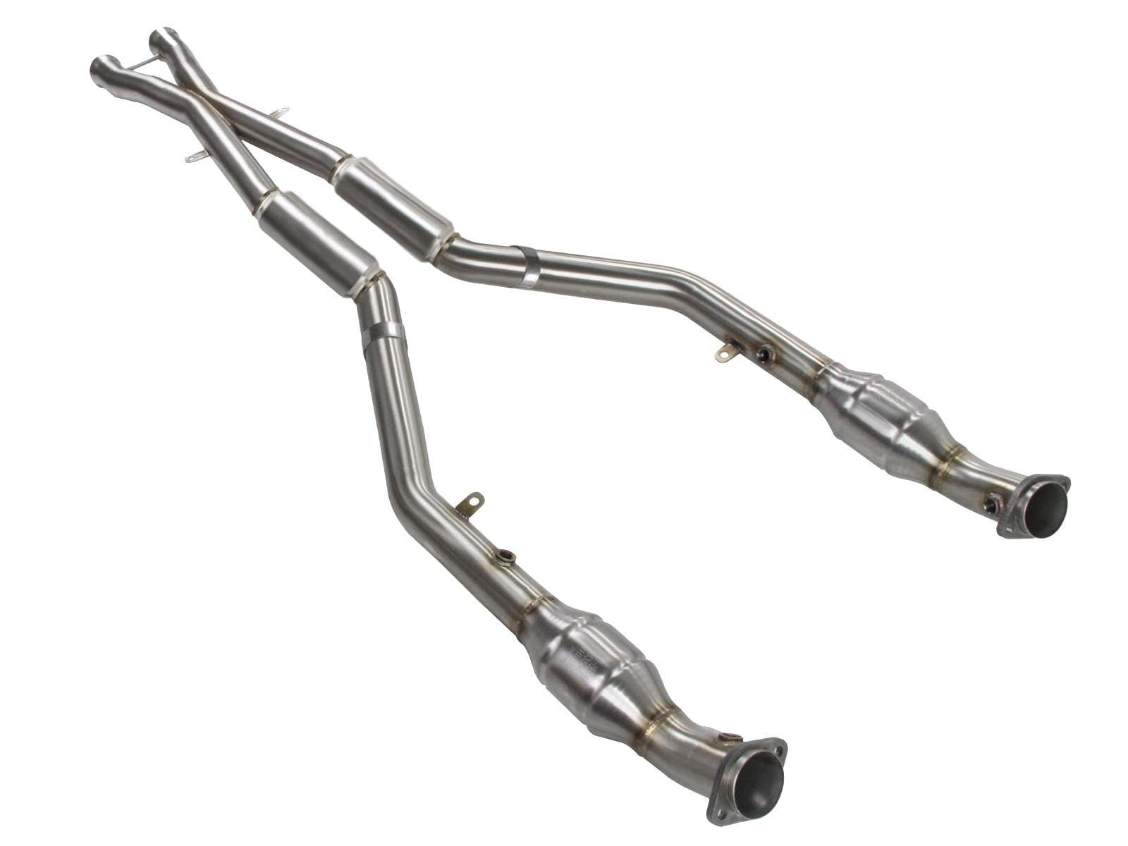 AFE Power MACH Force-Xp X-Pipe 2-1/2 IN 304 Stainless Steel w/ Cat & Resonator 49-36321-1 – image 2