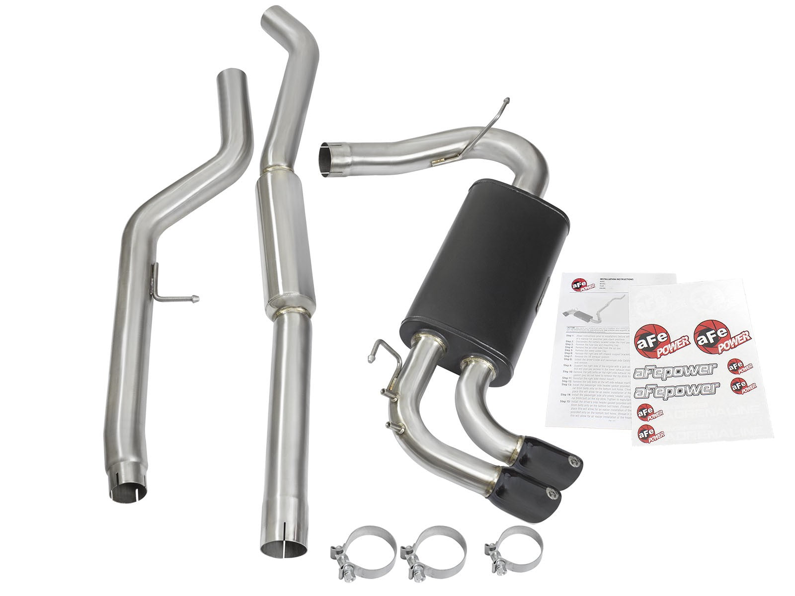 AFE Power MACH Force-Xp 3 IN to 2-1/4 IN 304 Stainless Steel Cat-Back Exhaust System 49-36329 – image 6