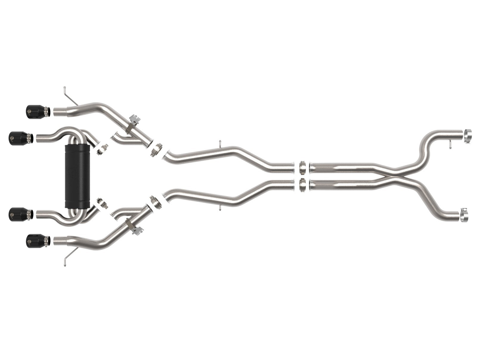 AFE Power MACH Force-Xp 3 IN to 2-1/2 IN 304 Stainless Steel Cat-Back Exhaust w/ Black Tip 49-36351-B – image 4