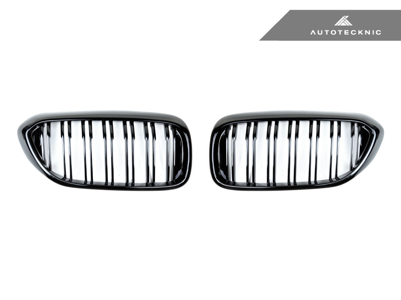AUTOTECKNIC DUAL-SLATS GLAZING BLACK FRONT GRILLE SET - G30 5-SERIES ATK-BM-0250-DS-GB