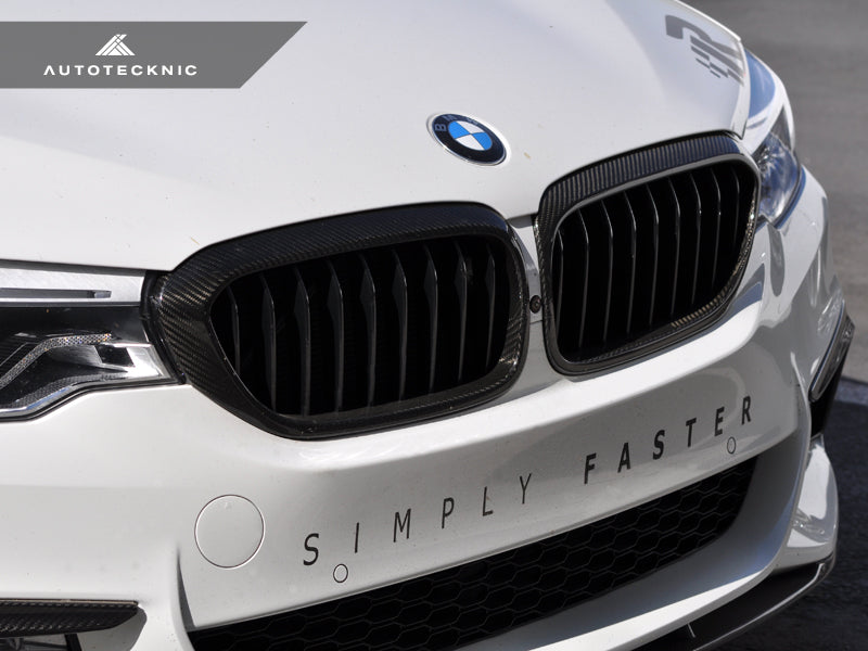 AUTOTECKNIC DRY CARBON FIBER FRONT GRILLE COVERS - G30 5-SERIES ATK-BM-0252