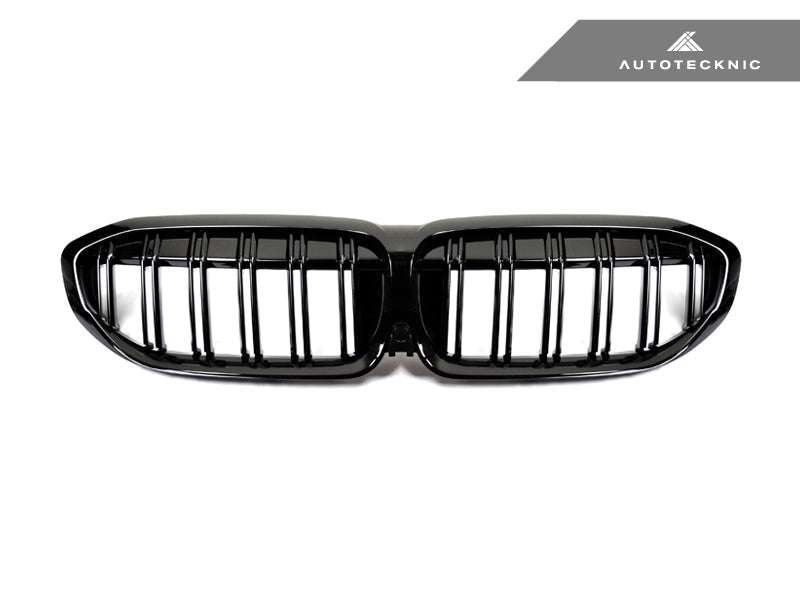 AUTOTECKNIC DUAL-SLATS GLAZING BLACK FRONT GRILLES - G20 3-SERIES ATK-BM-0615-DS-GB