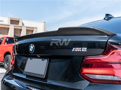 RW Carbon BMW F22 F87 CS Style Carbon Fiber Trunk Spoiler bmwf22019