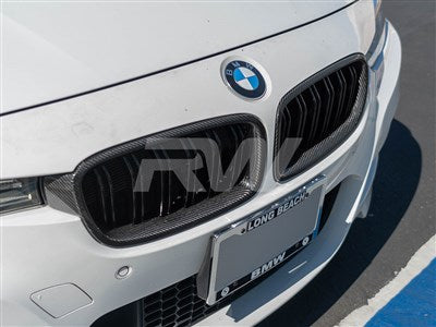 RW Carbon BMW F30/F31 Double Slat Carbon Fiber Grilles bmwf30036
