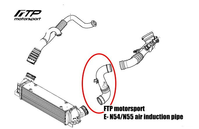 FTP E-N54/N55 air induction pipe – image 3