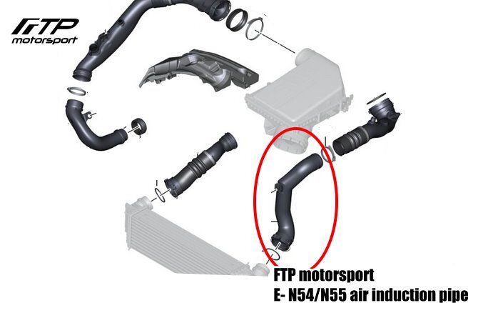 FTP E-N54/N55 air induction pipe – image 4
