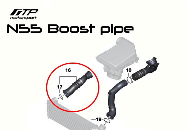 FTP BMW E8X E9X E-N55 Boost pipe (turbo to intercooler charge pipe TIC) – image 3