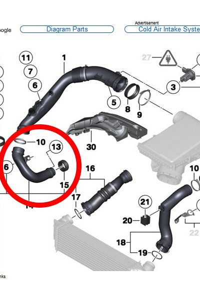 FTP F1X 535i intake pipe – image 4