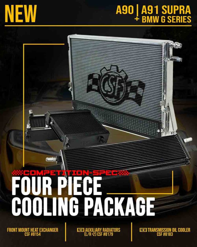 CSF Radiators Four Piece Competition-Spec Cooling Package