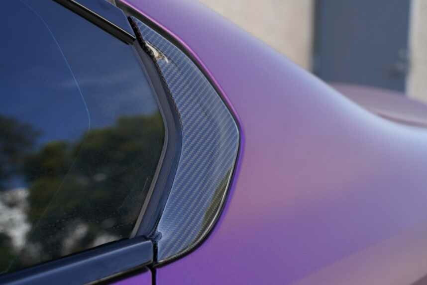 Dinmann G80 M3 - Rear Window Corner Trim CF 2PC – image 2