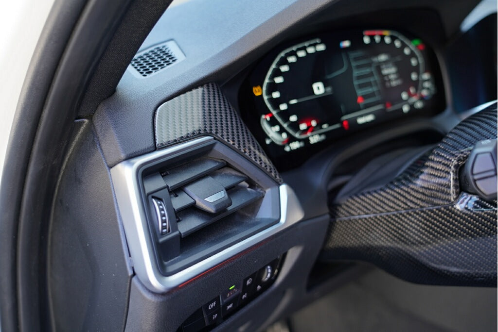Dinmann G8X M3 & M4 - interior Driver Side Carbon FIber Air vent trim oem replacement – image 2