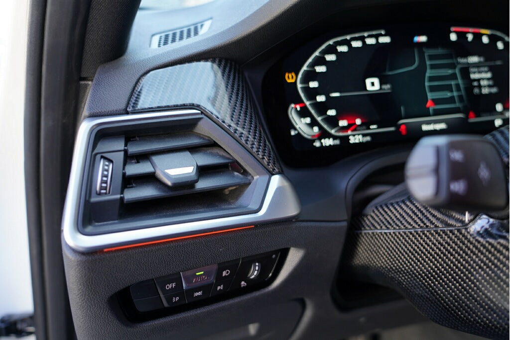 Dinmann G8X M3 & M4 - interior Driver Side Carbon FIber Air vent trim oem replacement – image 3