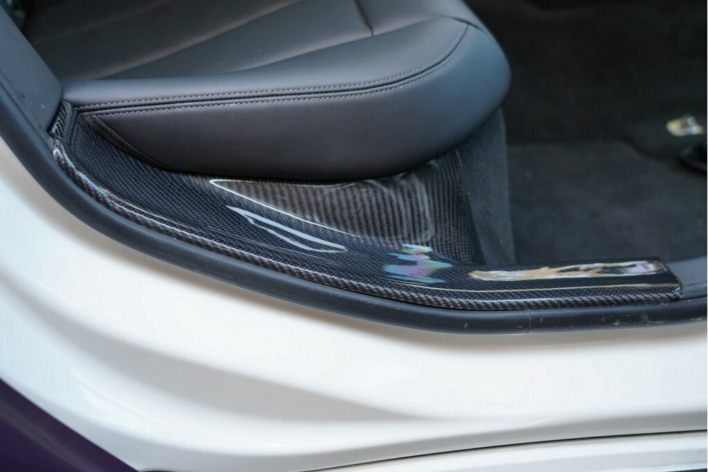 Dinmann G80 M3 - Front and Rear Doors Inside Wall FLoor Trim 4 PC carbon fiber replacements – image 2