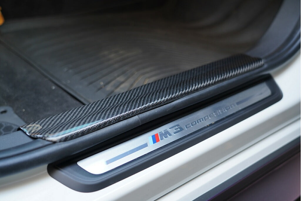 Dinmann G80 M3 - Front and Rear Doors Inside Wall FLoor Trim 4 PC carbon fiber replacements – image 11