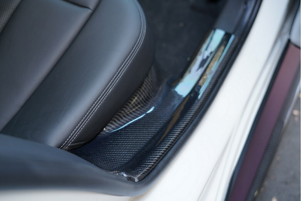 Dinmann G80 M3 - Front and Rear Doors Inside Wall FLoor Trim 4 PC carbon fiber replacements – image 3