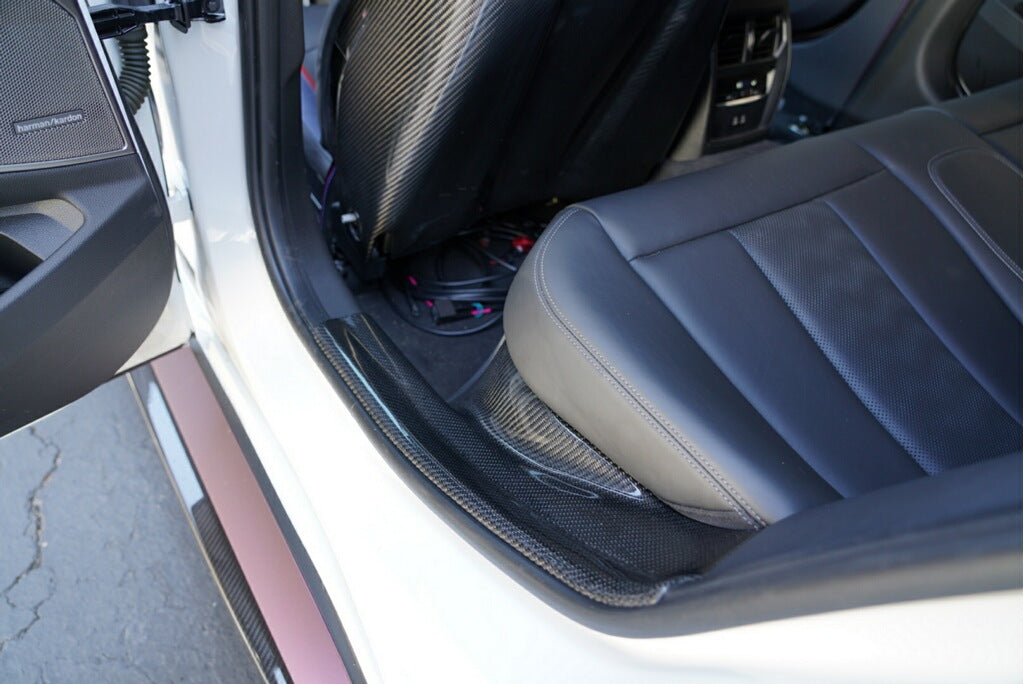 Dinmann G80 M3 - Front and Rear Doors Inside Wall FLoor Trim 4 PC carbon fiber replacements – image 4