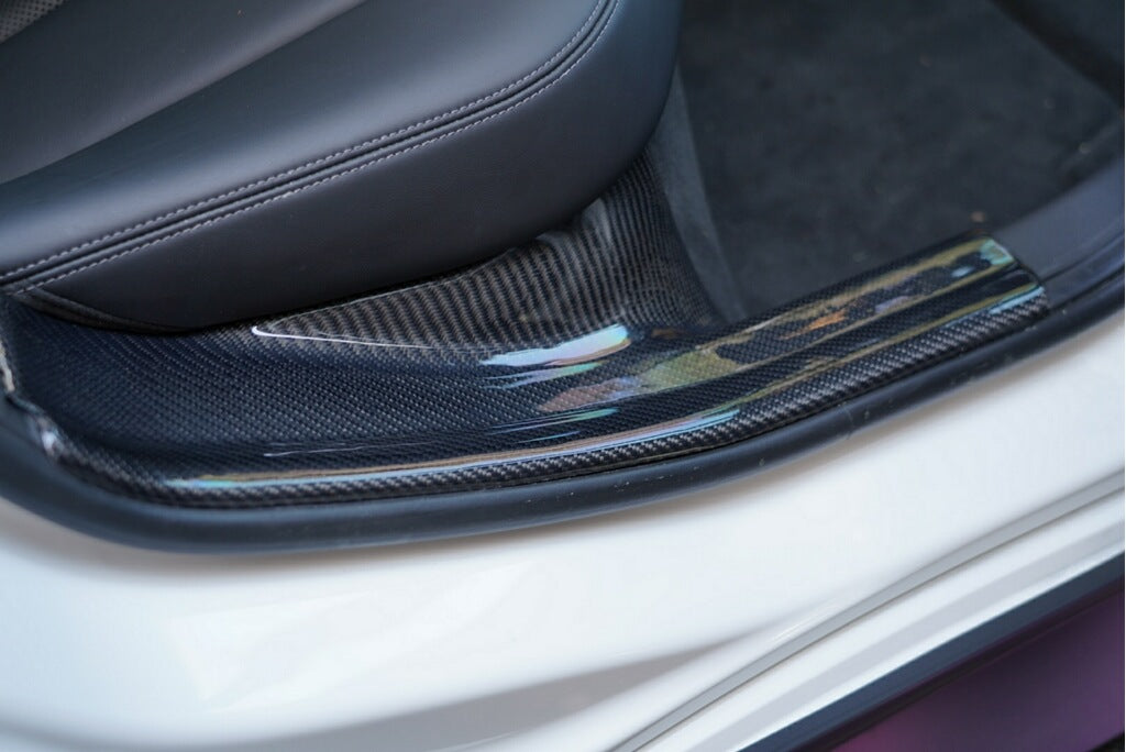 Dinmann G80 M3 - Front and Rear Doors Inside Wall FLoor Trim 4 PC carbon fiber replacements – image 5