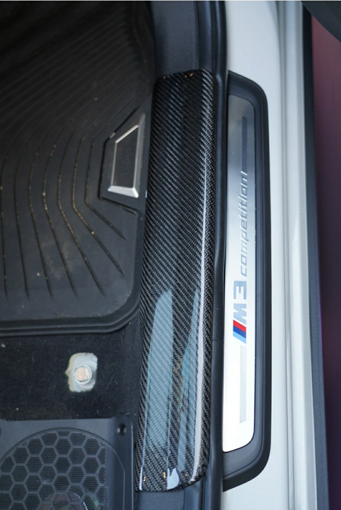 Dinmann G80 M3 - Front and Rear Doors Inside Wall FLoor Trim 4 PC carbon fiber replacements – image 6