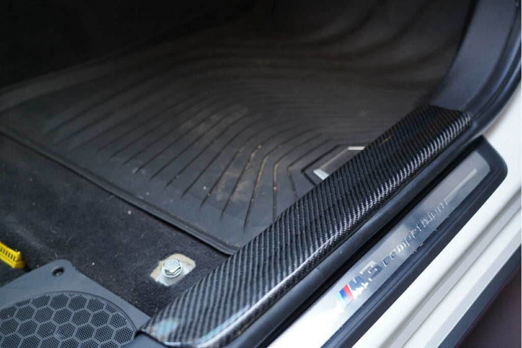Dinmann G80 M3 - Front and Rear Doors Inside Wall FLoor Trim 4 PC carbon fiber replacements – image 7
